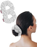 Kitsch Microfiber Hair Towel Scrunchies - Soft and Highly Absorbent Microfiber Scrunchie for Women | Reduces Heat Drying Time | Ideal Gifts for Women - 2pcs (Micro Dot Design)