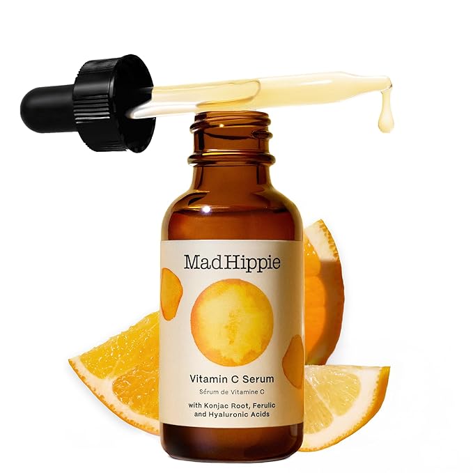 Mad Hippie Vitamin C Serum for Face – Hyaluronic Acid, Ferulic Acid & Vitamin E, Anti-Aging, Glow Up Essentials, Cruelty-Free Skin Care, 1.02 Oz