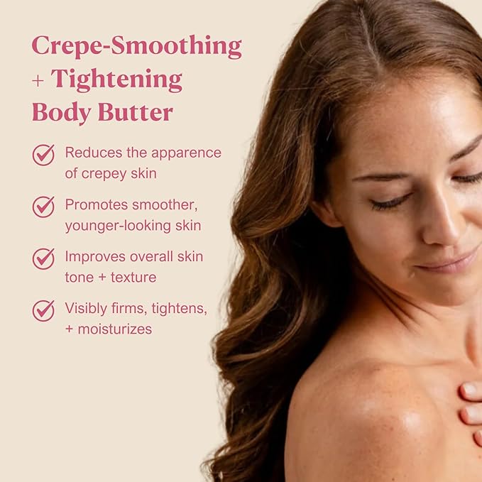 Nakery Skin Toning Body Butter for Women - Firming Body Lotion for Women - Peptide Infused Body Lotion for Crepey & Sagging Skin - Firming Lotion for Neck, Arms & Legs - Summer Petals