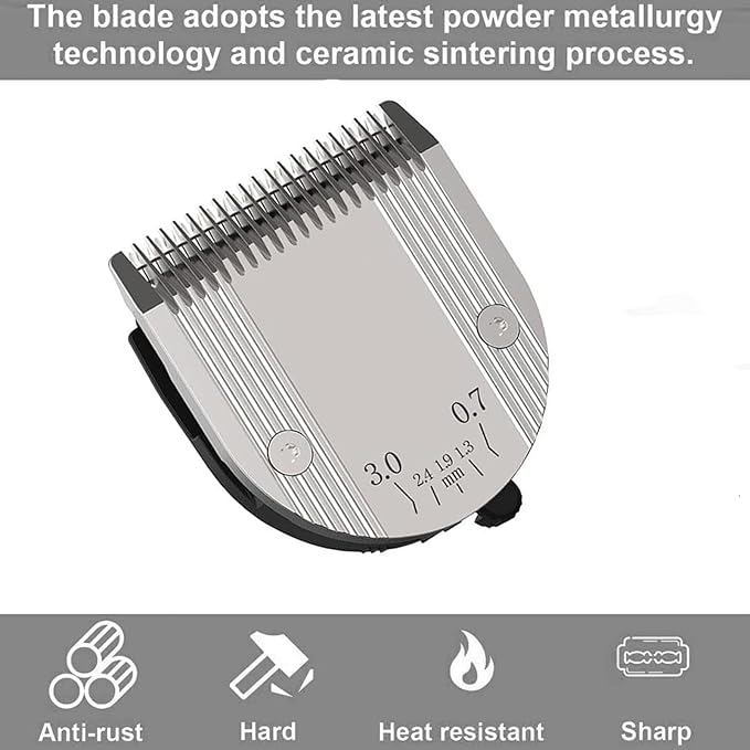Audoc 5 in 1 Blades Adjustable Dog Grooming Replacement Blades Compatible with Wahl Animal Clipper Arco, Bravura, Chromado, Creativa, Figura, and Motion Pet, Dog, and Horse (Silver/2PC)