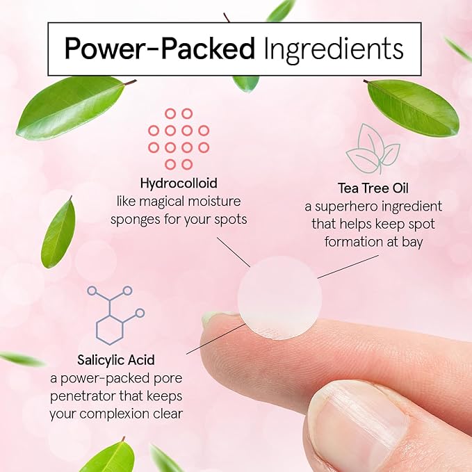 grace & stella Award Winning Pore Strip Pimple Patches for Face - Hydrocolloid Acne Patches for Shrinking Zits, Whiteheads - Spot Stickers - Dermatologist-Tested, Vegan (Invisible, 72 Count)