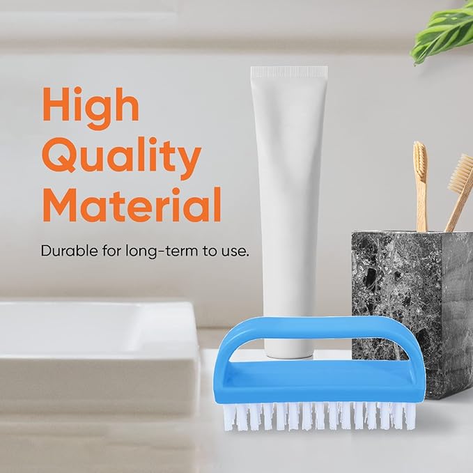 Superio Nail Scrubber Brush - All-Purpose Stiff Cleaning Brush for Fingernails, Toe, Foot & Hands - 9 Pack