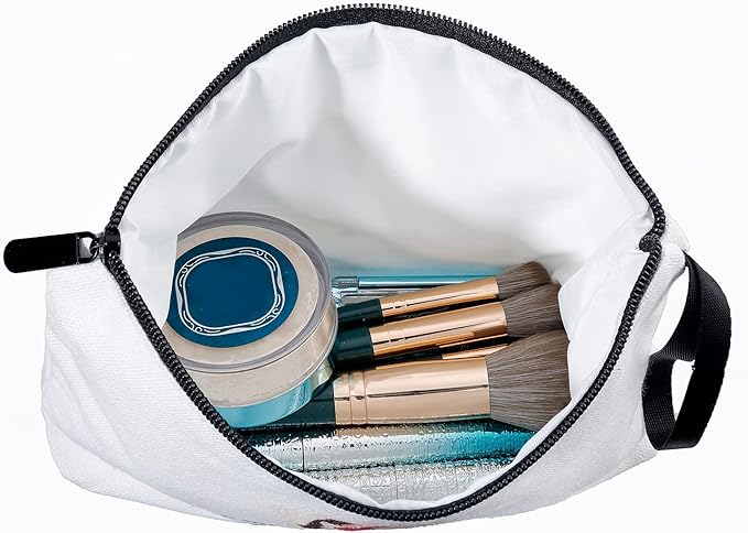 SEAMOON Bride to be Birthday Womens Unique Initial Monogram Gifts for Women Mom Personalized Travel Makeup Cosmetic Bag with Mirror Valentines Mothers Day Christmas Graduation I