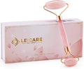 Jade Roller for Face - Rose Quartz Face Roller Skin Care - Stone Facial Roller, Face Massager for Women, Relieve Stress, Remove Wrinkles Eye Puffiness