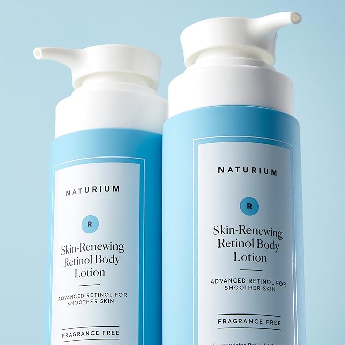 Naturium Skin-Renewing Retinol Body Lotion Jumbo, Advanced Firming Anti-Aging Skin Care, with Encapsulated Retinol & Shea Butter, 14 oz