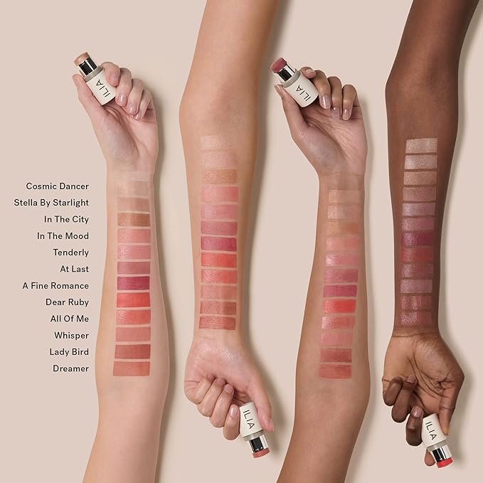 ILIA - Multi-Stick For Lips + Cheeks | Buildable, Creamy, Multi-Use Color Formula for All Skin Types | Nourish, Soften, Protect | Non-Toxic, Vegan, Cruelty-Free (In The Mood, 0.15 oz | 4.5 g)