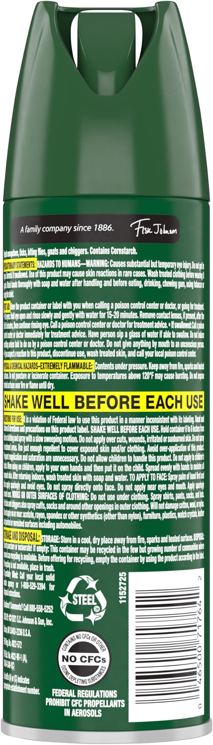 OFF! Deep Woods Insect Repellent Aerosol, Dry, Non-Greasy Formula, Bug Spray with Long Lasting Protection from Mosquitoes and Ticks, 4 Oz, 2 Count