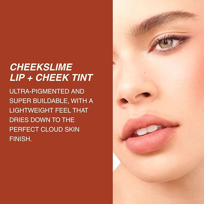 Freck Beauty CHEEKSLIME Lip & Cheek Tint - Liquid Cream Blush, High Impact Pigments, Blends Seamlessly, Dries Down to Natural Flush for All Skin Tones | ROSE BUDDY (Mauve Rose)