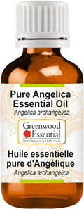 Greenwood Essential Pure Angelica Essential Oil (Angelica archangelica) Steam Distilled 2ml (0.06 oz)