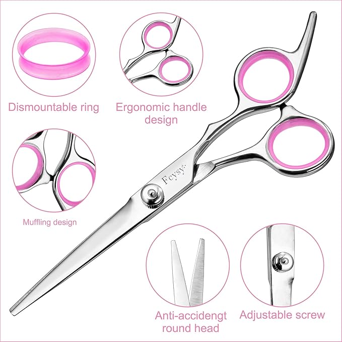 Fcysy Hair Cutting Scissors Set, Barber Scissors Thinning Shears, Professional Salon Haircutting Tools