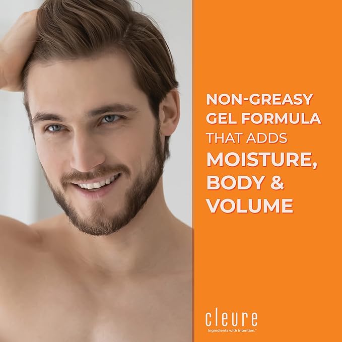 Cleure Lightweight Hair Styling Gel - Hypoallergenic, Fragrance Free for Edge Control to Tame Frizz with Medium Hold (8 fl oz, Pack of 2)