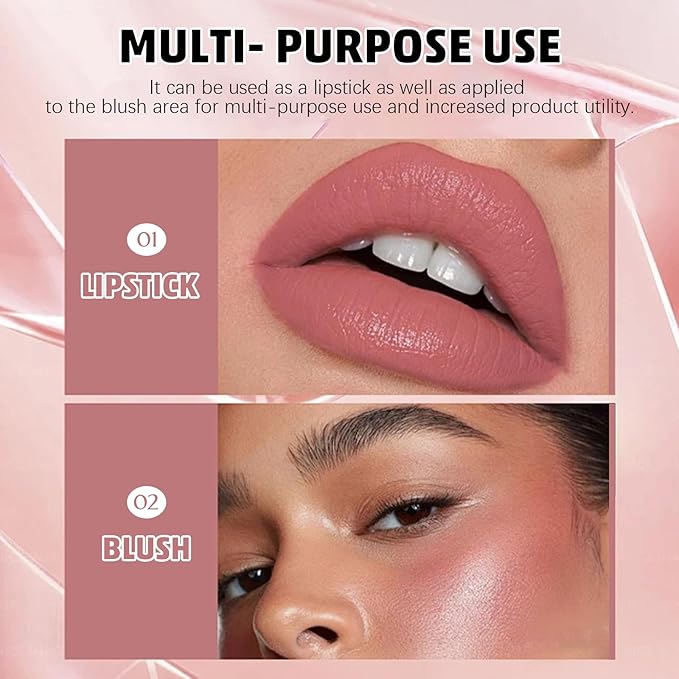 Matte Lip Gloss, Lip Gloss Silky Smooth Finish, Lipgloss Makeup Colorful and Creamy Texture, Lipstick for Every Occasion, Lip Oil Moisturizing and Hydrated #04