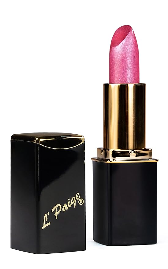 L’Paige L53 – FROSTED AMETHYST Designer Lipstick | Aloe Vera-Based, Long-Lasting, Moisturizing | Cool Berry Pink with Frosted Amethyst Sheen