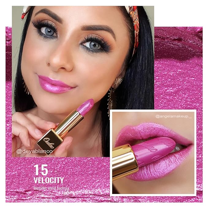 Oulac Lipstick & Lipliner Set 3PCS High Impact Lipcolor with Moisturizing Formula, Vegan Beauty, Full-Coverage Lip Color, Gift Lipstick for Women, LL09+15+D02