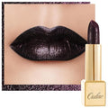 Oulac Halloween Black Lipstick for Women, Black with Raspberry Shimmer, High-Impact Lipcolor with Moisturizing Creamy Formula, Vegan & Cruelty-Free, Midnight Mirage (21)