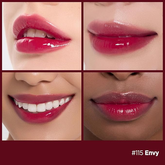 Laka Fruity Glam Tint, Glowing Lip Stain with Wide Color Spectrum, Hydrating & Lightweight Texture, Long-Lasting Bold Stain, Non-Sticky, Vegan, K-Beauty (#115 Envy, 4.5g/0.15oz)