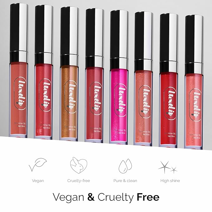 LuxeLip™ Matte Lipstick for Older Women, Hydrating Non-Sticky Lip Gloss for Luminous Shine & Moisturized Lips, Lightweight, Long-Lasting Glossy Finish, Cruelty-Free Lip Makeup (Dusky Petal, 8ml)