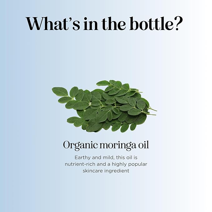Organic Moringa Oil for Hair and Skin - Cold Pressed Virgin Unrefined Natural Pure USDA Organic Hair Oil for Dry Damaged Hair and Ultra Hydrating Face Oil - Carrier Oil for Essential Oils (2 Pack)