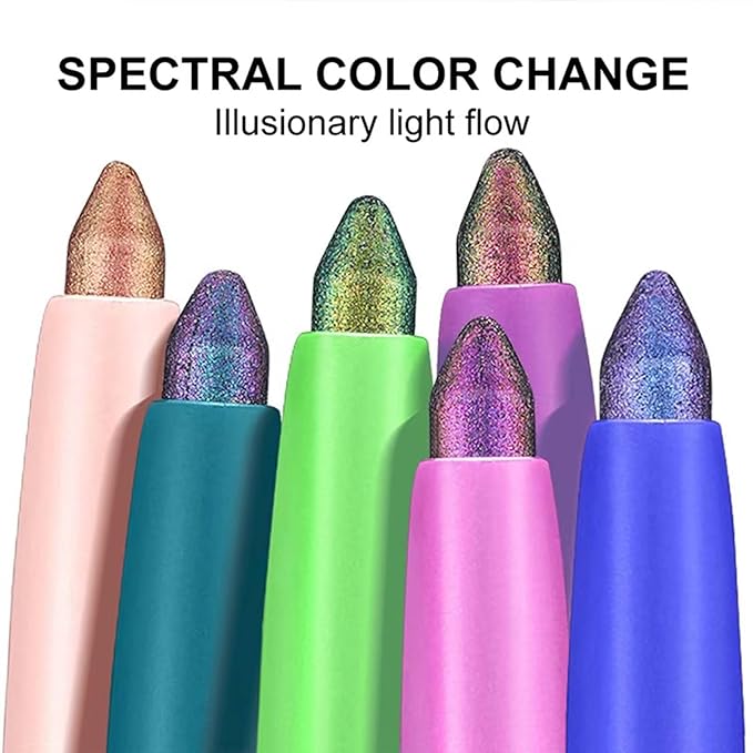 Purple Eyeliner Chameleon Eyeshadow Stick Eye liner Glitter Eyeliner Pen Colorful Cream Shimmer Eye shadow Waterproof Long Lasting Halloween Eye liner Pencil Party Stage Use # 05