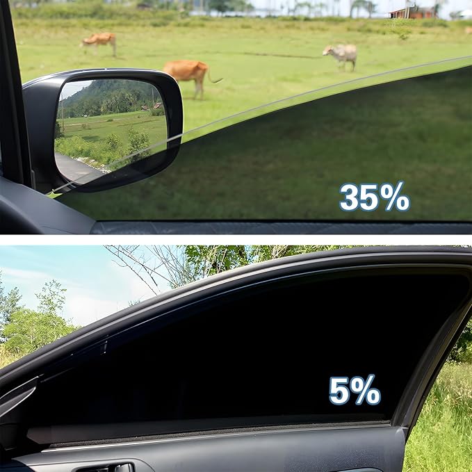 Car Window Tint 35% VLT 24" in x 11.5'Ft - Ceramic Privacy Window Film for Car, Blocks 99% UV & IR Rays, Heat Resistant Anti-Glare Film for Auto Windshield, Scratch Resistant Sun Shade Tint
