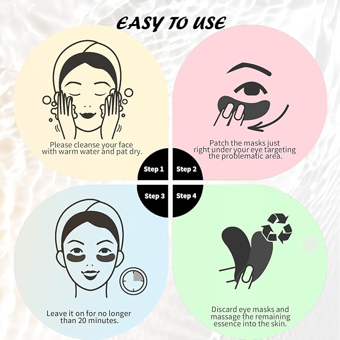 Under Eye Patches Variety Pack (24 Pairs), Eye Masks for Dark Circles Puffy Eyes Undereye Bags With 8 Colors (3 Pairs/Color), Vegan Eye Skin Care Set for Bachelorette Party Favors