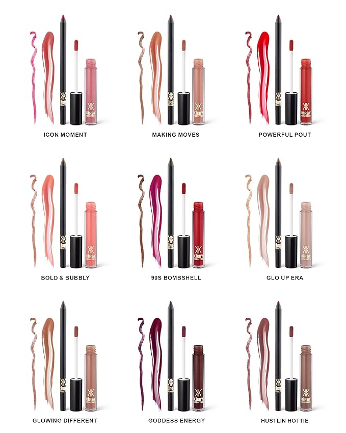 Lip Kit Duo – Glowing Different - TikTok-Viral Precision Liner & Glossy Liquid Lipstick, Clean 2-Step Set with Hydrating Long-Wear Color – Bold Inclusive Beauty for Everyday Konfidence