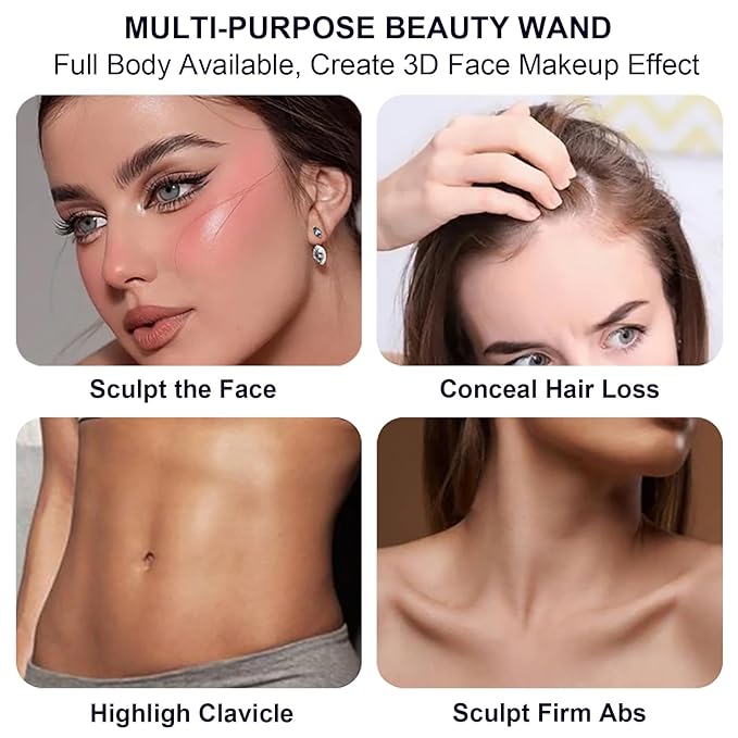 3Pcs Contour Stick Makeup Set, Shades with Highlighter Blush Bronzer Stick Kit for Sculpt the Cheeks and All Skin Type, Longwear Smooth Non-greasy Formula for All Skin Types, Mature