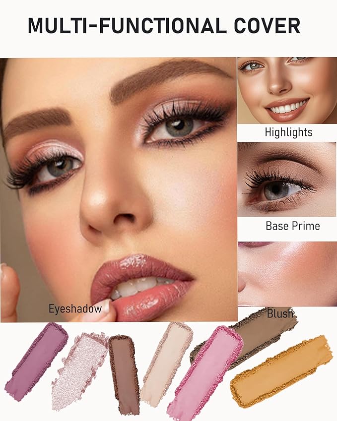 Single Matte Eyeshadow,Nude Beige Brown Eye Shadow Palette Primer Base Makeup,High Pigment Waterproof Pressed Eye Shadows Powder with Smooth Powder,Lightweight Blendable Formula for Daily Eye Look-238