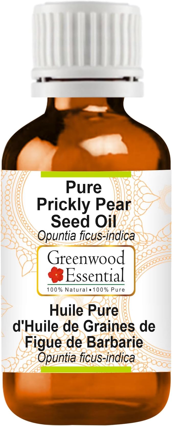 Greenwood Essential Pure Prickly Pear Seed Oil (Opuntia ficus-Indica) Natural Therapeutic Grade 30ml (1 oz)