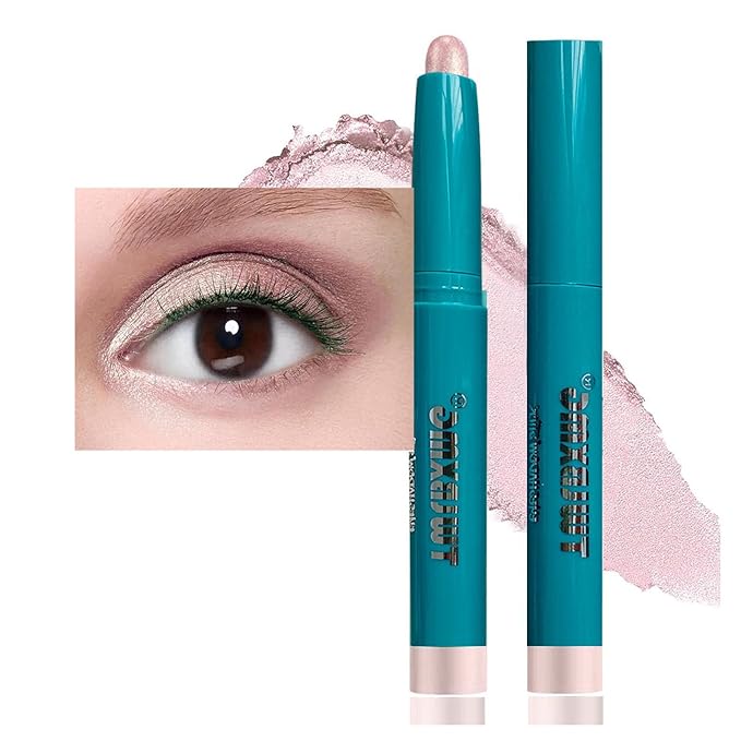 Eyeshadow Stick Eye Shadow Brightener Stick Eyeliner Pencil Cream Shimmer Glitter Smooth Eyeshadow Stick Pencil Nude Korea Primer Highlighter Natural Waterproof Long Lasting Mauve Soft Pink # 01