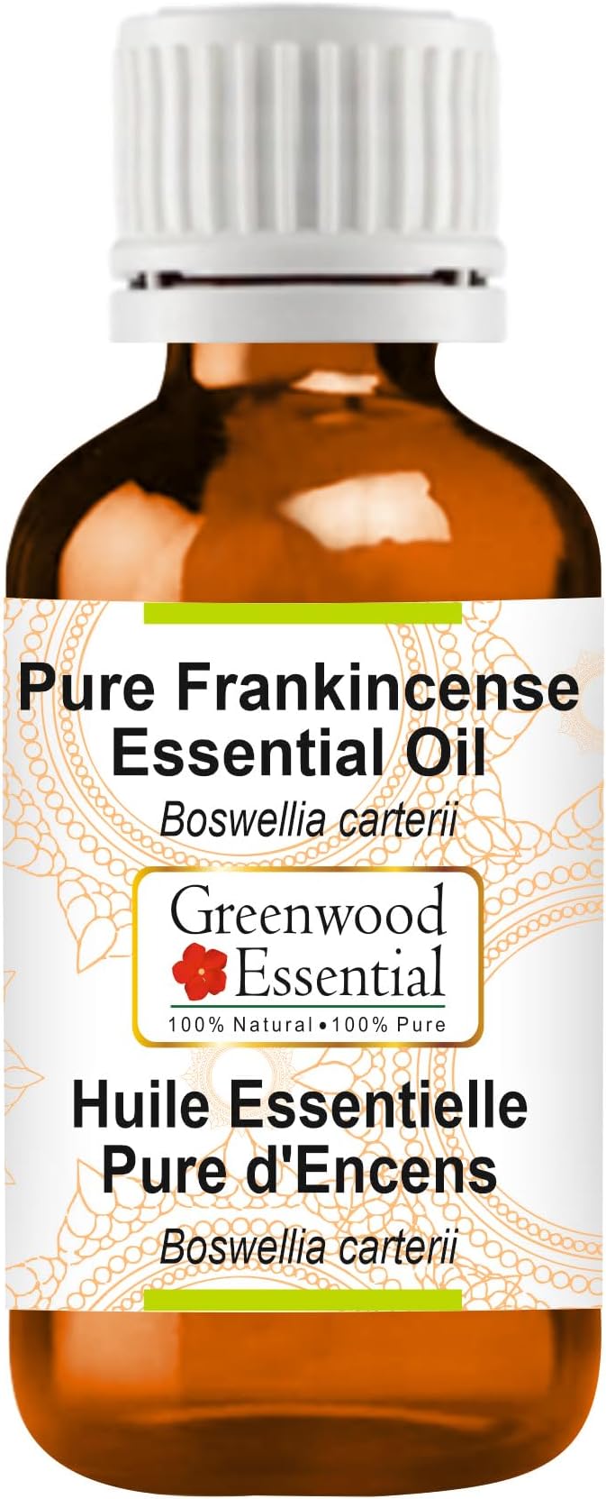 Greenwood Essential Pure Frankincense Essential Oil (Boswellia carterii) Steam Distilled 10ml (0.33 oz)