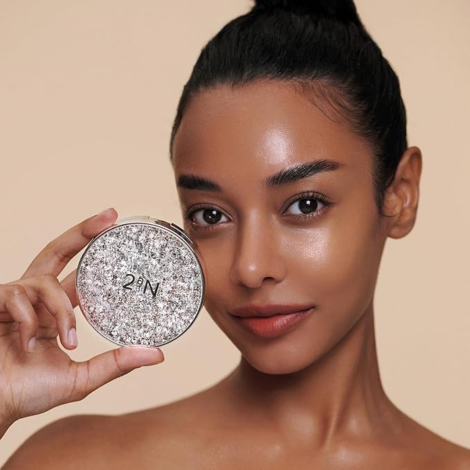 2aN Gleaming Tension Cushion Foundation Pact, Korean Cushion Foundation Makeup, Lightweight & Buildable Coverage with Ceramides and Centella Asiatica (#29 Caramel Beige, 0.45 oz)