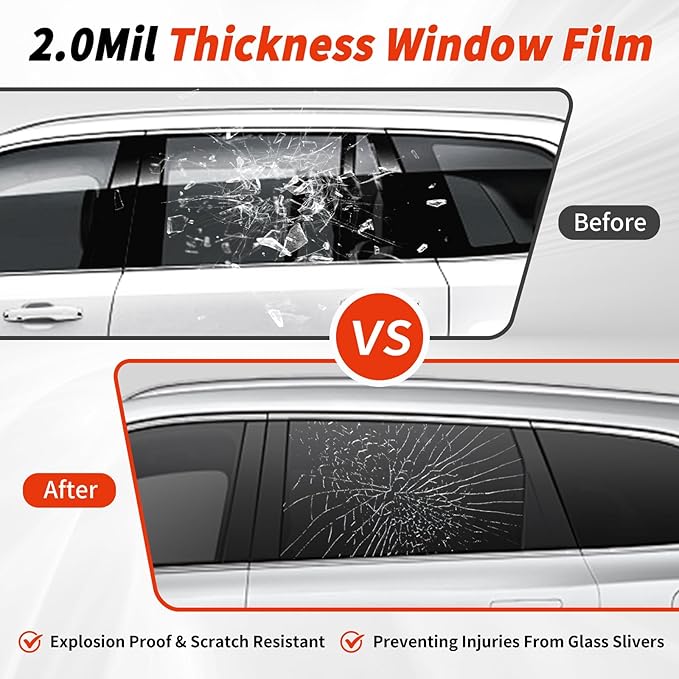 Ceramic Nano Ceramic Window Tint for Cars, Automotive Auto Car Window Tint Film for Car Privacy Film, VLT 20% Percent, Blocks UV/IR Rays, Heat/Glare, 30in-10ft