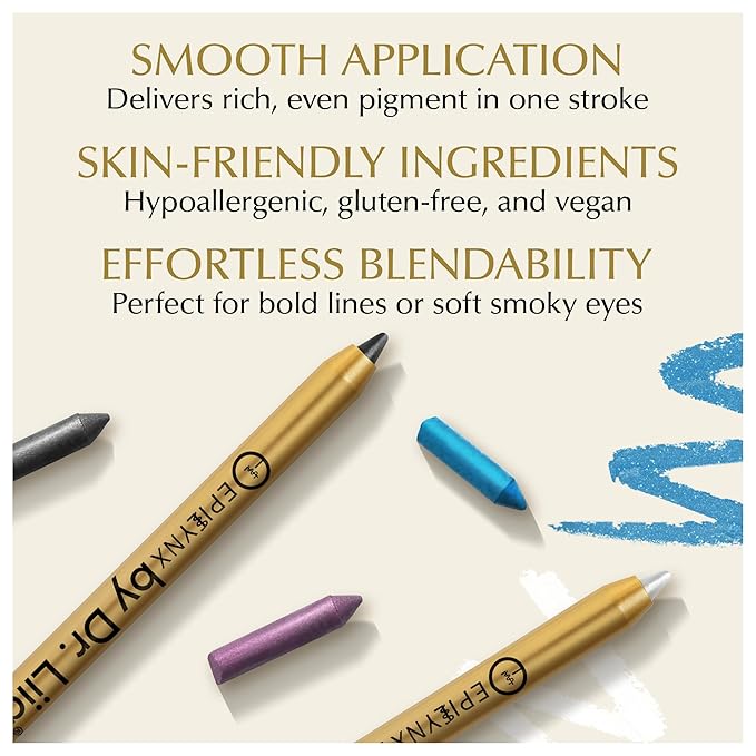 EPILYNX Eyeliner Pencil - Long Lasting Smudge Proof & Waterproof Eyeliner Pencil - Eye Liner Pencils - Hypoallergenic, Vegan, Gluten-Free Eye Pencil - Royal Blue Shimmer, 1.2ml