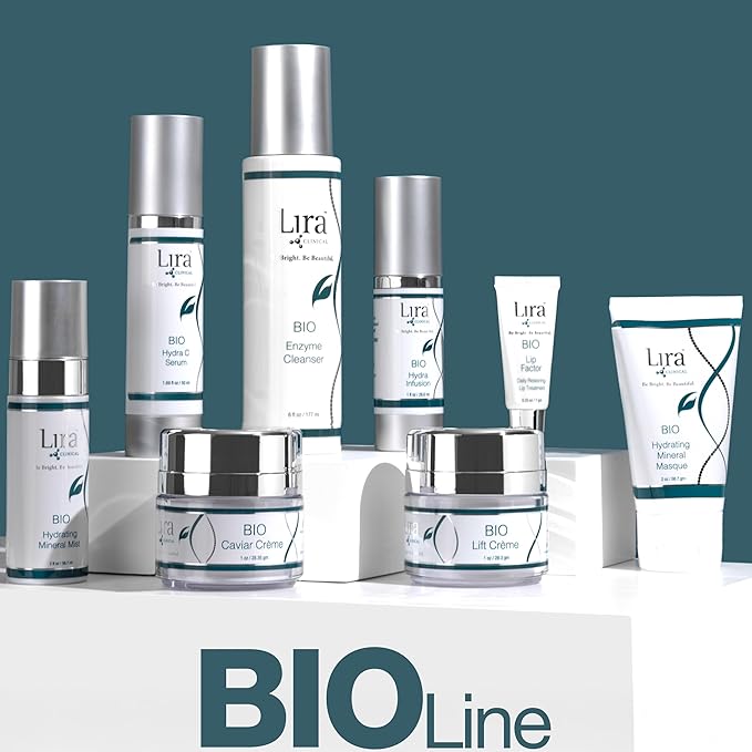Lira Clinical BIO Caviar Crème - Daily Hydrating Facial Moisturizer with Advanced Peptide Complex and Vitamin C - Night Cream for Dry Skin - Travel Size Nourishing Cream for Skincare Routine - 1 oz