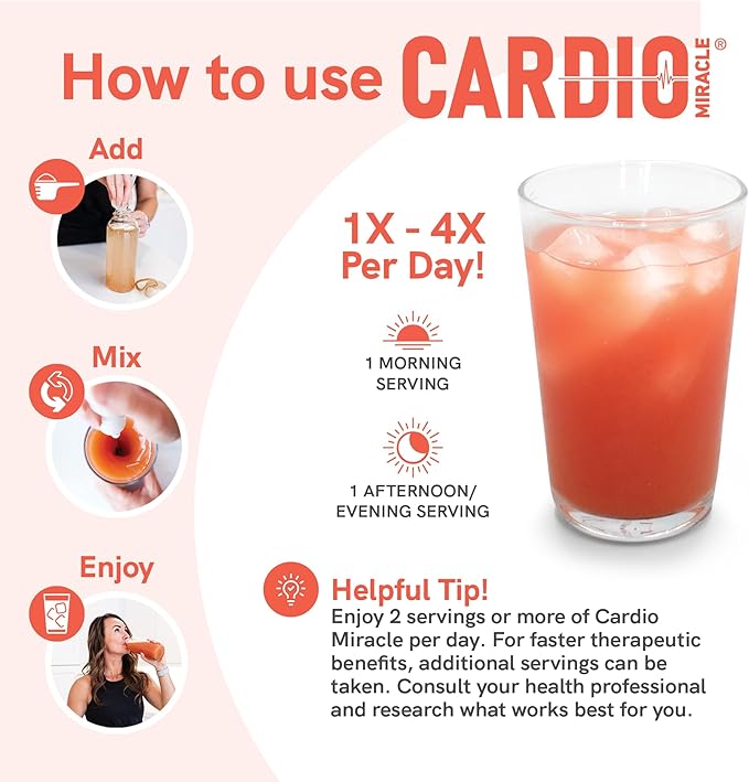Cardio Miracle Nitric Oxide Supplement with Super Beets 90 Servings - Beet Root Powder with L-Arginine to Support Circulation, Blood Flow, Energy, Endurance, Stamina & Heart Health for Men and Women