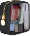 DANCOUR Clear Makeup Bag Mini Makeup Bag for Purse Mini Pouch Purse Clear Pouch Small Cosmetic Cosmetic Travel Case Black