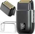 Electric Foil Shavers for Men, 3 Speed Electric Razor for Men, High Speed Dual Floating Blades, IPX7 Waterproof Wet & Dry, LED Display, USB Type C Charging, Foil Razor for Face/Beard/Head (Black)