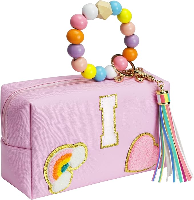 Birthday Gifts for Kids 4 5 6 7 8 9 10 11 12 year Old, Girl gifts Skin Care, Letter Pouch Cosmetic Toiletry Bag, Personalized Gift for Girl, Gift Bags