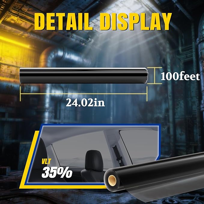 ARANA Nano Ceramic Car Window Tint Film 35% Percent - 24" x100FT Heat & UV Blocking, Privacy Anti-Glare, Scratch & Explosion Proof Automotive Window Tinted Film for Cars & Trucks