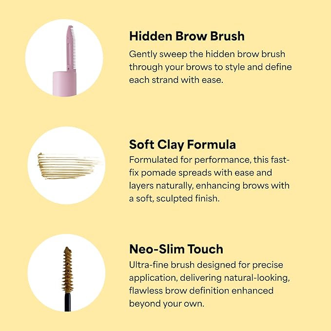ENTROPY MAKEUP Tough Brow Finisher, 2-In-1 Brow Tint Mascara with Built-In Comb, Skinny Brush, Long-Lasting, Lightweight, Natural Hold and Soft Tint, Toast