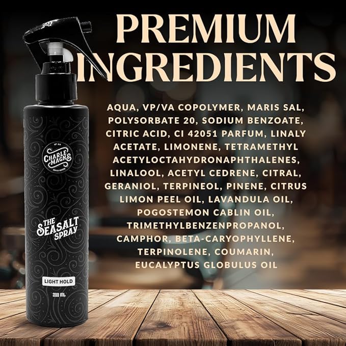 Sea Salt Spray for Men - Salt Water Texture & Volume Spray for Men’s Beach Waves & Curls with Heat Protection 200 ml - Made in Germany (6.76 Fl Oz, Light Hold (Pack of 1))