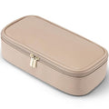 Vlando Travel Makeup Bag,Small Makeup Bag for Women,Gifts for Women Girls, Makeup Pouch Purse Travel Essentials Toiletries-Toffee