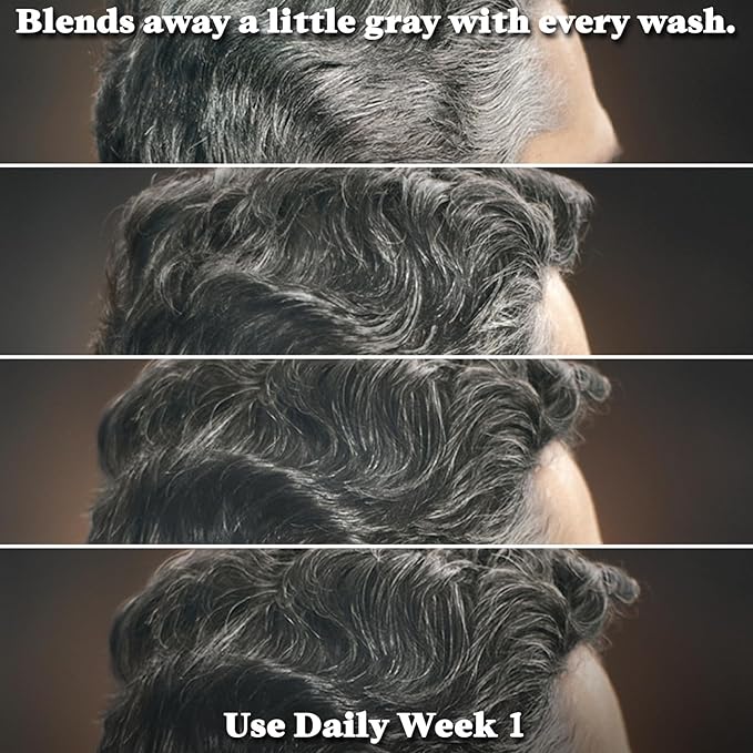 Just for Men Control GX Grey Reducing Shampoo, Gradual Hair Color with Keratin for Stronger Thicker and Healthier Looking Hair, 4 Fl Oz - Pack of 12 (Packaging May Vary)