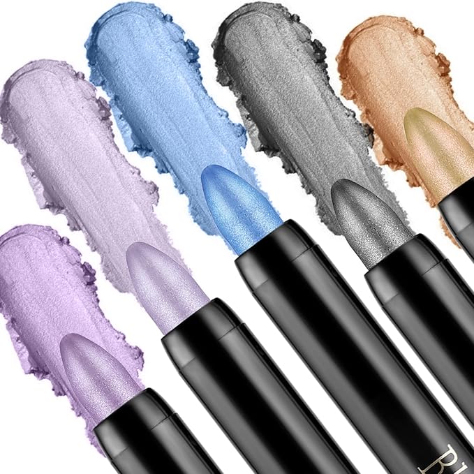 Boobeen Waterproof Eyeshadow Stick Crayon - Shimmer Cream Eyeshadow Pen for Easy Glitter Eye Makeup (15#)