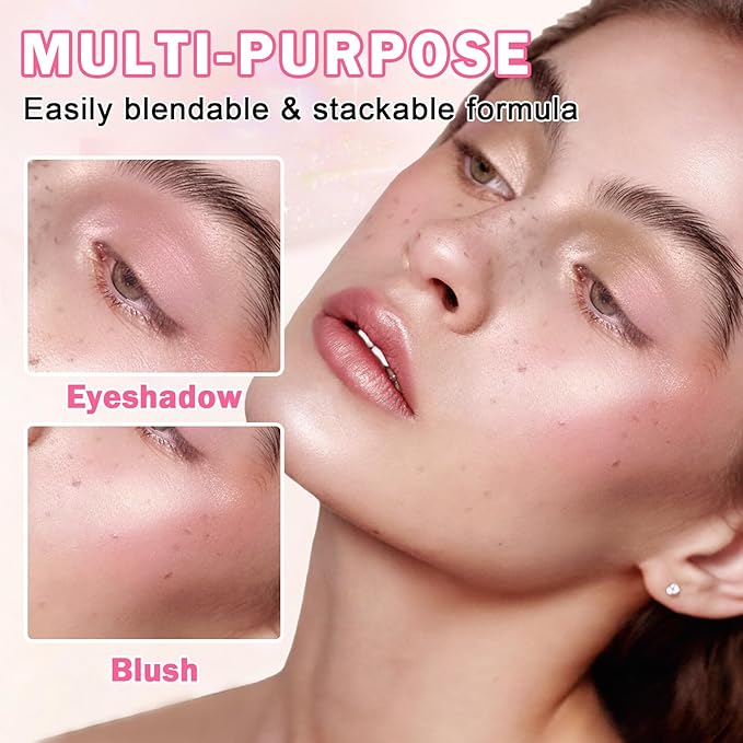 Glitter Eyeshadow Champagne Glow, Ultra Fine Shimmer, Buildable Formula, Daily Multiuse Glossy Eyes Makeup (09 Moonstone)