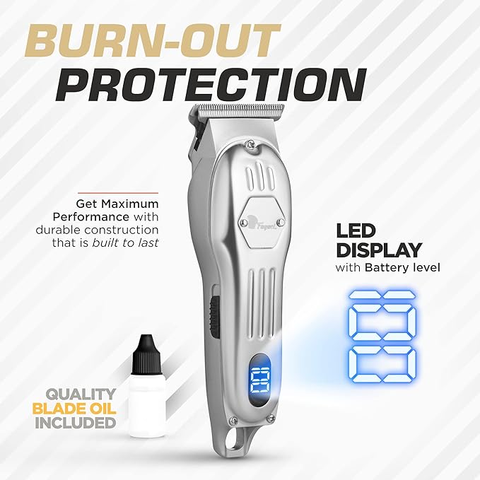 Fagaci Professional Hair Clippers, Hair Scissors & Hair Trimmer Extremely Sharp, Hair Shears, Turbo Power Cordless Hair Clippers & Hair trimmer Set