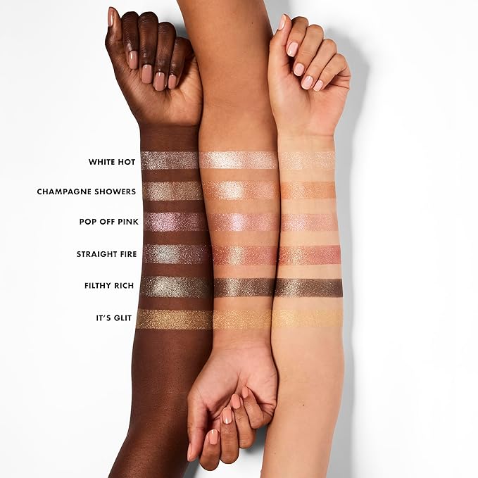 e.l.f. Fine As Fleck Glitter Eyeshadow, Long-Lasting Sheer Eye Makeup With A Shimmer Finish, Soft, Smooth Formula, Vegan & Cruelty-Free, Straight Fire