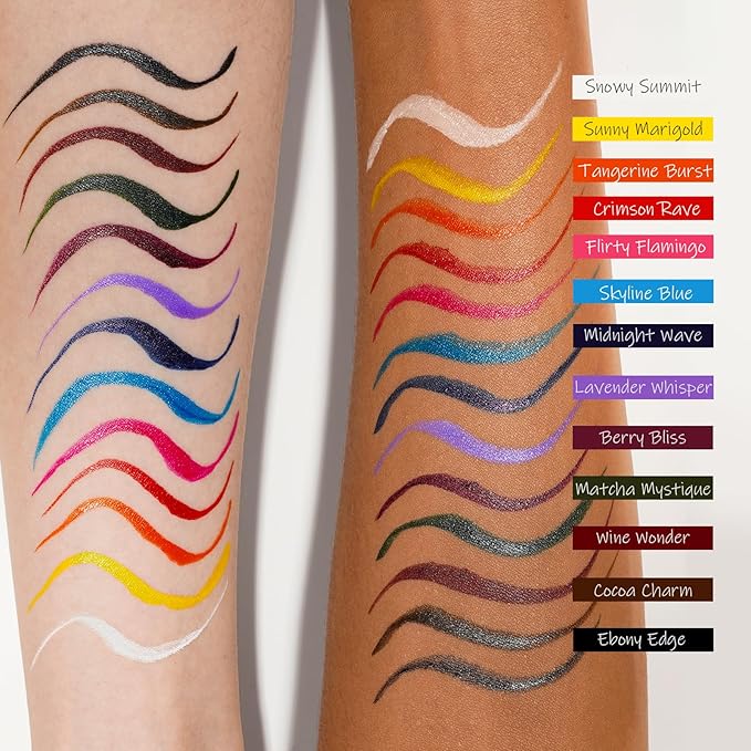 Liquid Eyeliner, Black Eyeliner Pen, Ultra precise Liquid Eyeliner Black for Cat Eye or Daily Makeup, Felt Tip Applicator, Sweat Resistant & Longlasting, Easy to Remove (Ebony Edge)