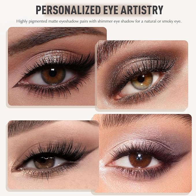 Eyeshadow Stick, Sand Shimmer Cream Eyeshadow Long-Lasting Crease-Proof Glitter Eyeliner Pencil High Pigmented Neutral Highlighter Makeup Crayon with Blending Brush & Built-in Sharpener